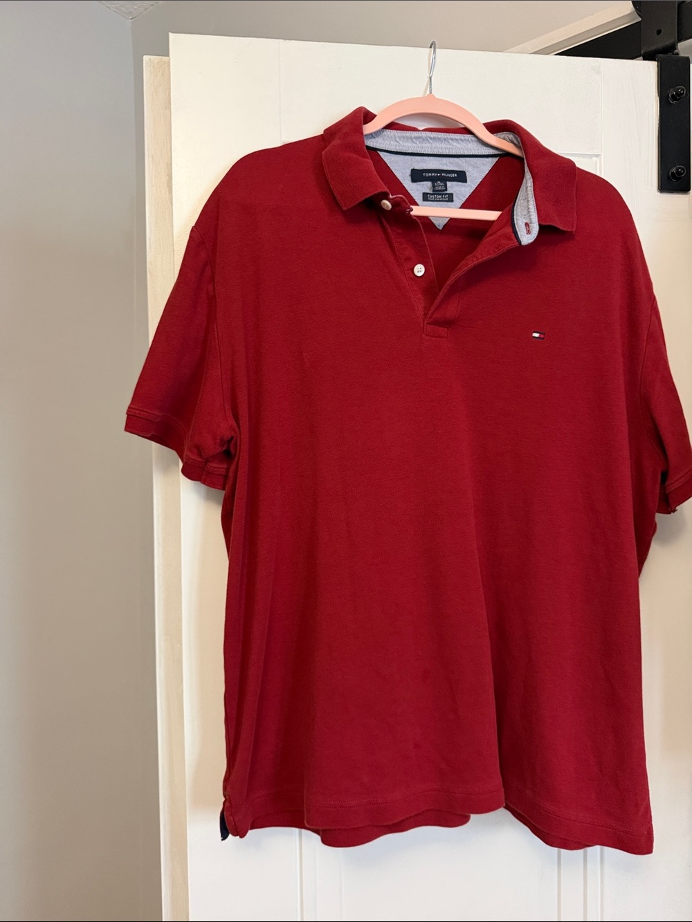 Tommy Hilfiger Men's Deep Red Polo Shirt
